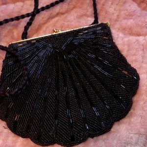 Vintage style beaded clutch